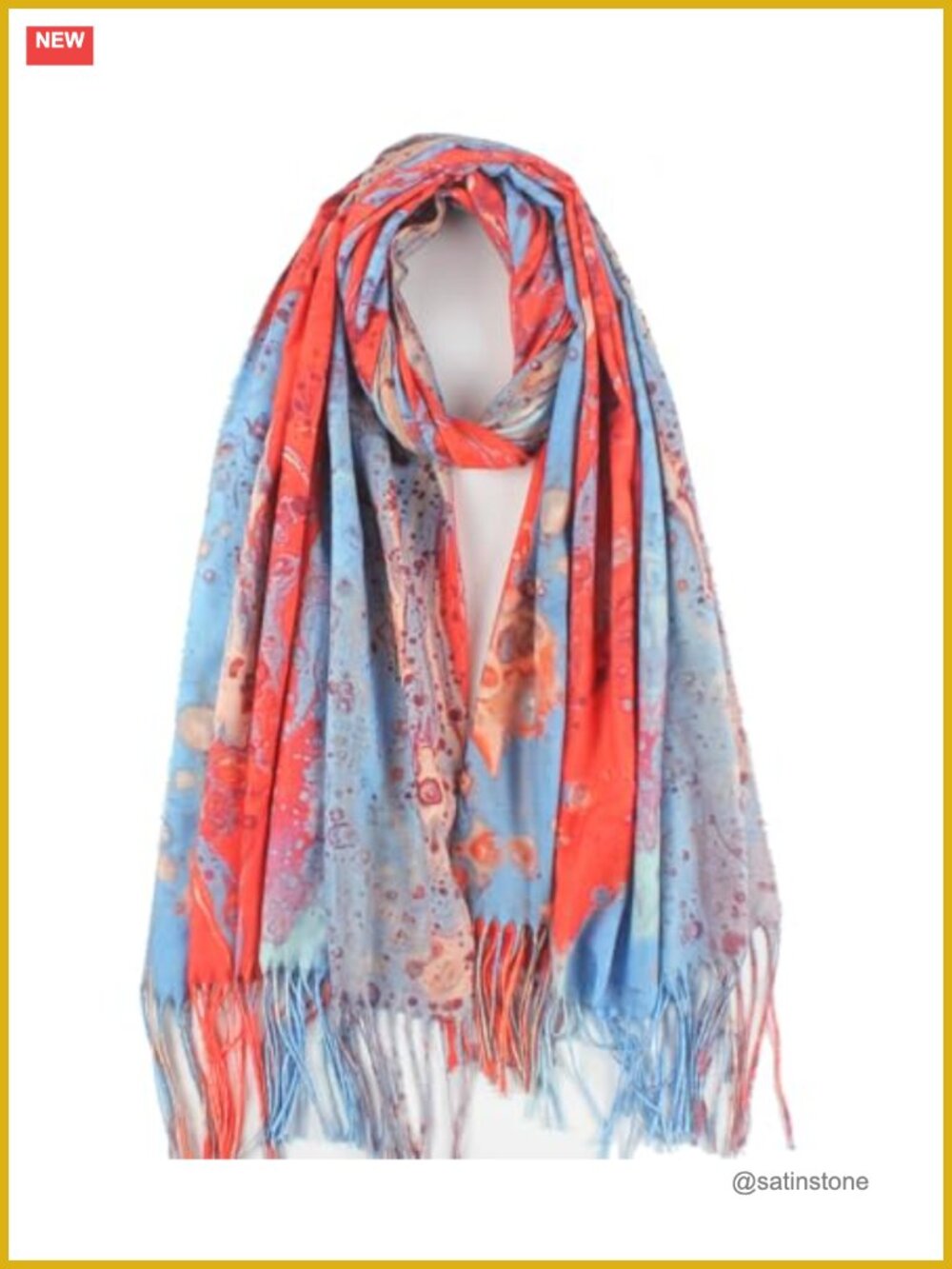 Soft Cashmere Feel Art Scarf Shawl Wrap for Women Winter Large 78x27